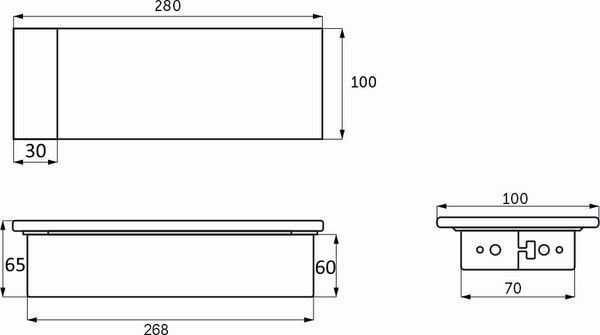 Блок розеточный AKS выдвижной Hollander