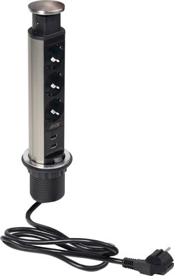 Блок розеточный AKS выдвижной Vulcan - фото