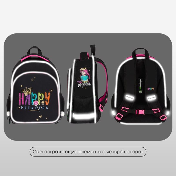 Школьный рюкзак Berlingo Expert Plus. Candy Princess / RU-EXPL-1105