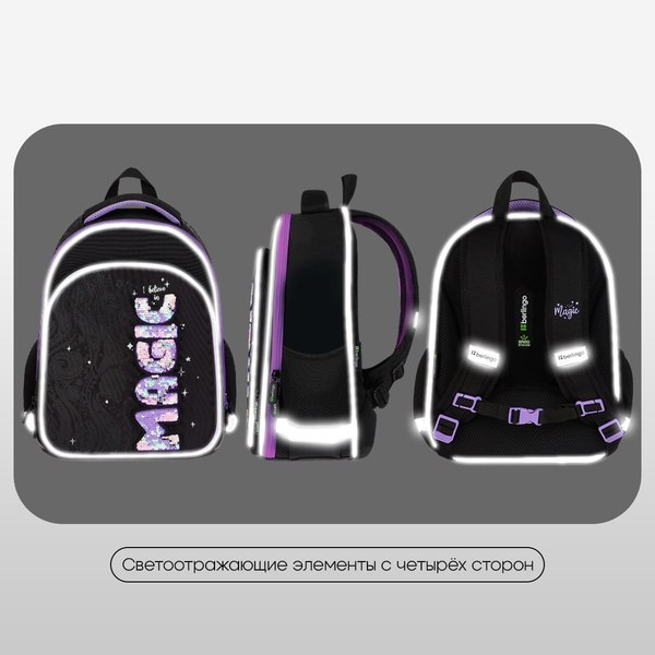Школьный рюкзак Berlingo Expert Plus. Purple Magic / RU-EXPL-1103