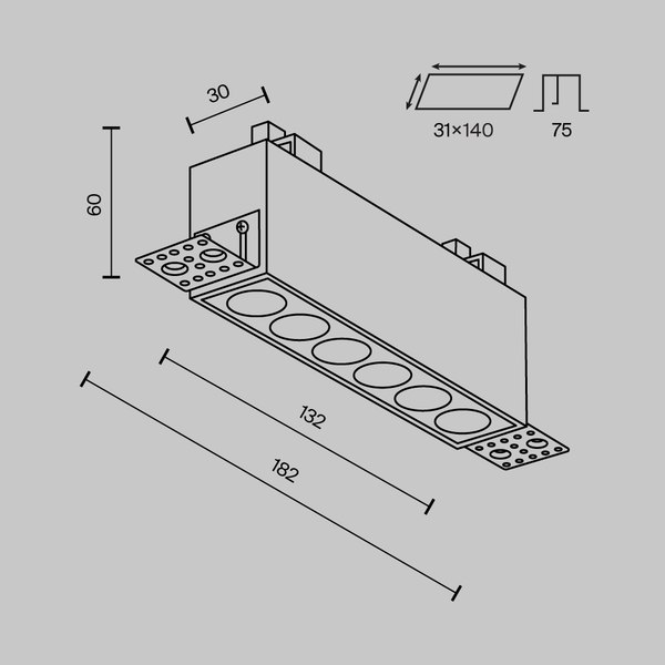 Точечный светильник Maytoni Points DL065-12W3-6K-TRS-W