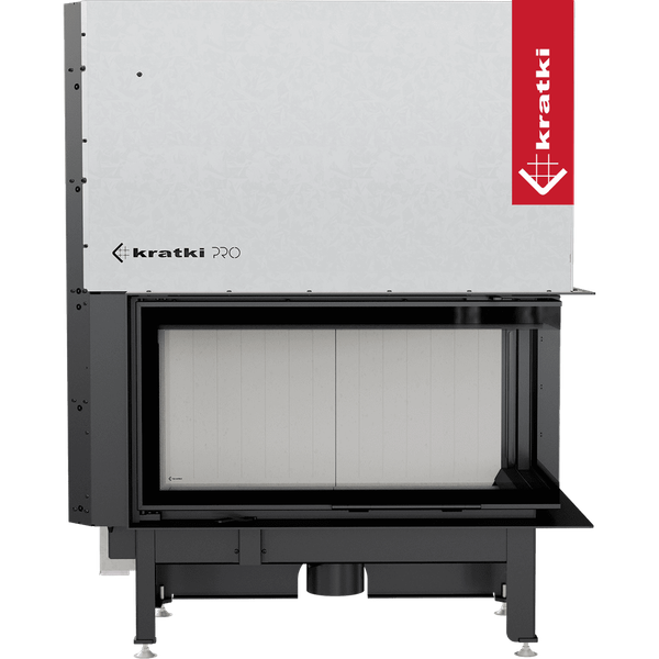 Каминная топка Kratki Nadia 14 правая 14кВт 200 (с подъемом, черный thermotec)