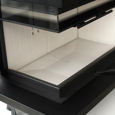 Каминная топка Kratki Nadia 14 правая 14кВт 200 (с подъемом, черный thermotec)