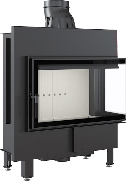 Каминная топка Kratki Lucy правая 14кВт 200 (черный thermotec) - фото