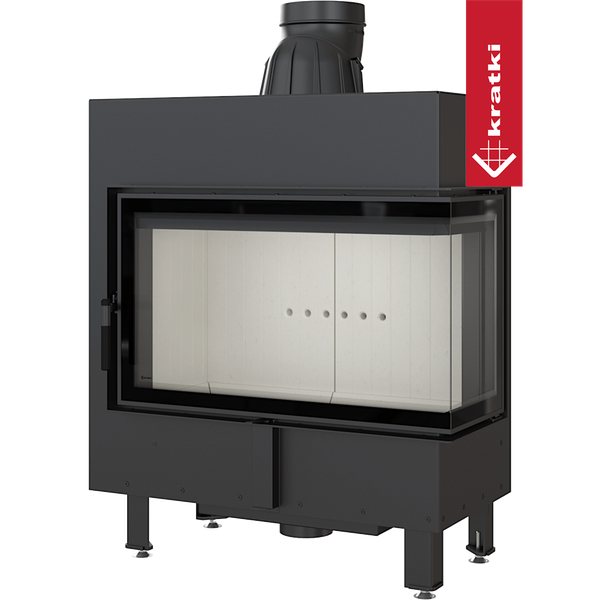 Каминная топка Kratki Lucy правая 14кВт 200 (черный thermotec)