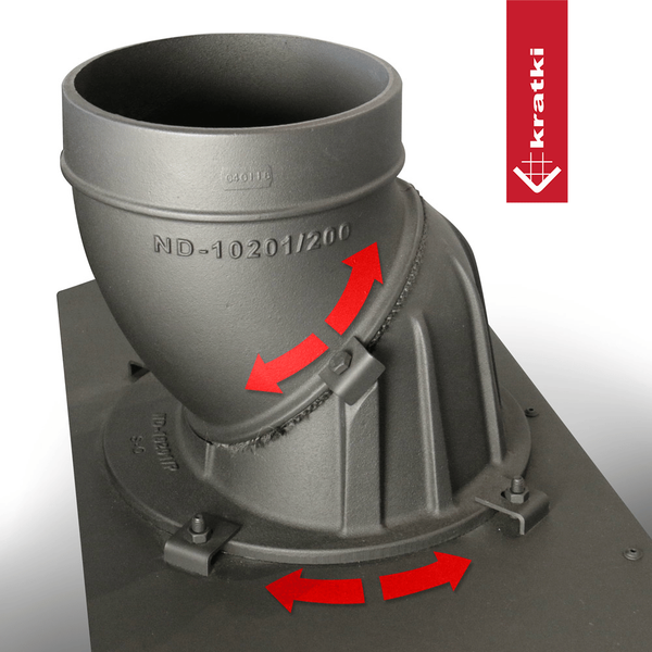 Каминная топка Kratki Lucy правая 14кВт 200 (черный thermotec)