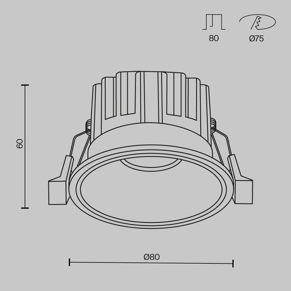 Точечный светильник Maytoni Round DL058-12W2.7K-W