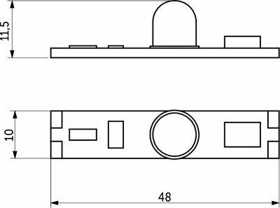 Выключатель для светодиодной ленты AKS встраиваемый в профиль на движение
