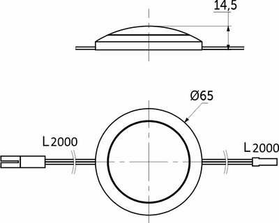 Выключатель для светодиодной ленты AKS ножной в сборе c проводами