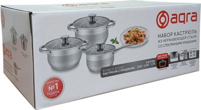 Набор кастрюль Aqra PT1-4 - фото