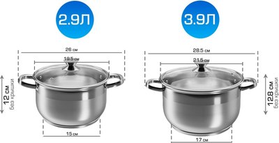 Набор кастрюль Aqra PT1-4