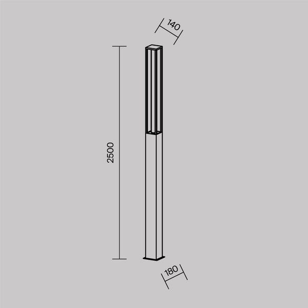 Фонарь уличный Maytoni Expo O480FL-L25B3K