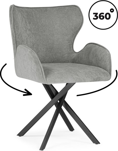 Стул Woodville Карлайл (антрацитовый/черный)