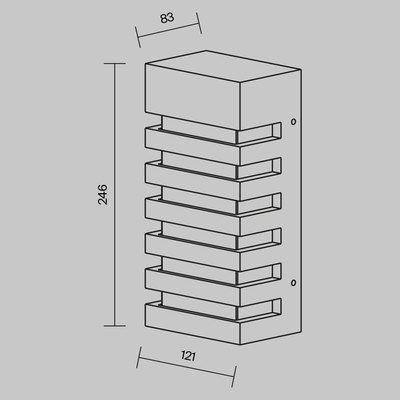 Бра уличное Maytoni Remsa O034WL-01B