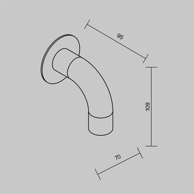 Бра уличное Maytoni Sleek O477WL-L2GF3K