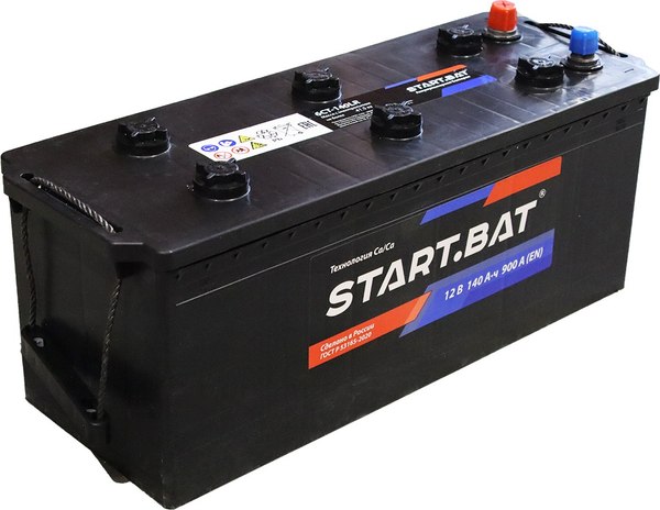 Автомобильный аккумулятор СтартБат 6СТ-140 L рус прямая - фото