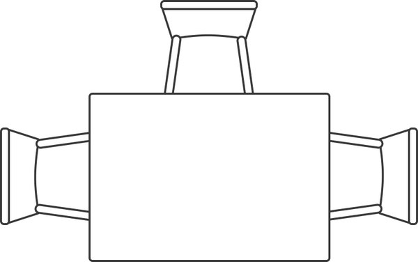 Обеденный стол Woodville Вики 90х60х77