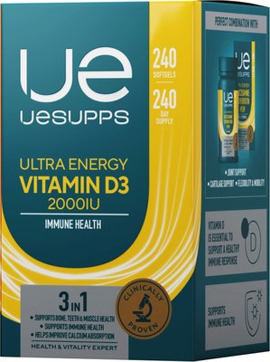 Витамин UESUPPS Ультра Энерджи Витамин D3 2000 МЕ - фото