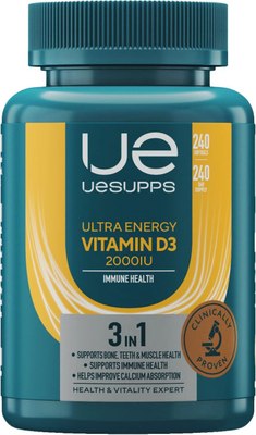 Витамин UESUPPS Ультра Энерджи Витамин D3 2000 МЕ