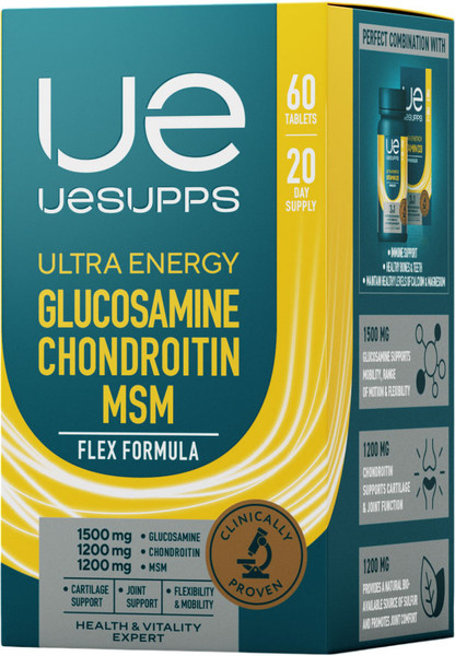 Хондропротектор UESUPPS Ультра Энерджи Глюкозамин Хондроитин МСМ Флекс Формула - фото