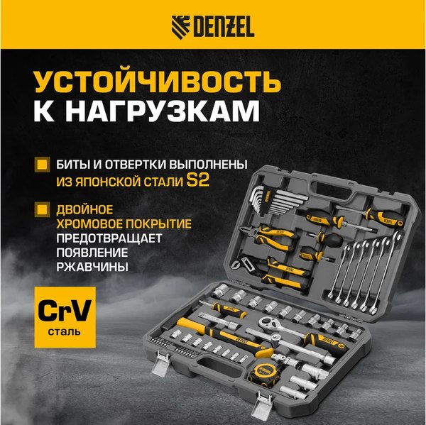 Универсальный набор инструментов Denzel 15801