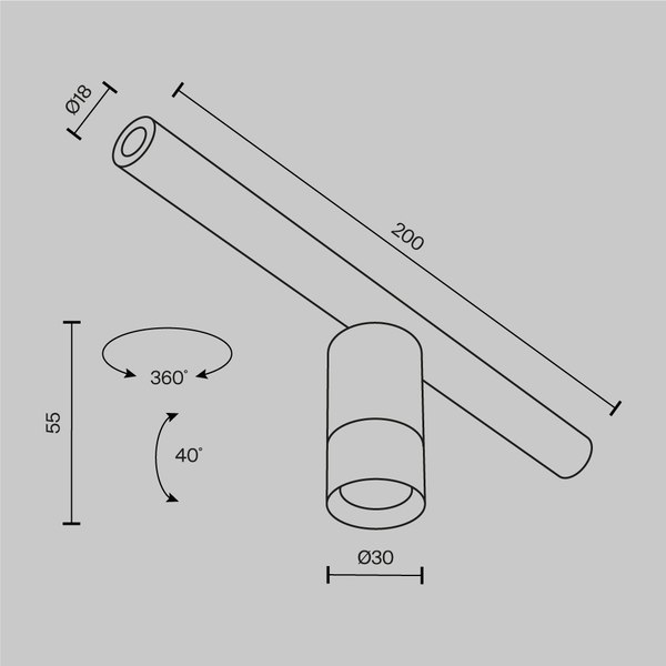 Бра Maytoni Focus Led C103CL-5W3-6K-BS