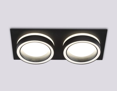 Точечный светильник Ambrella TN52424/2 BK/FR