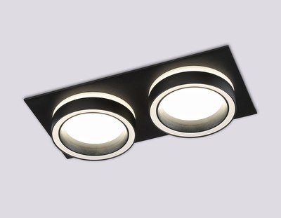 Точечный светильник Ambrella TN52424/2 BK/FR