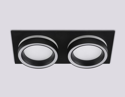 Точечный светильник Ambrella TN52424/2 BK/FR