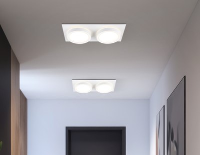 Точечный светильник Ambrella TN52423/2 WH/FR