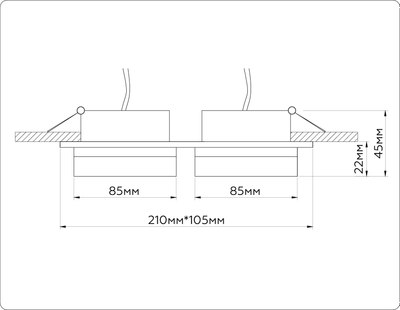 Точечный светильник Ambrella TN52423/2 WH/FR