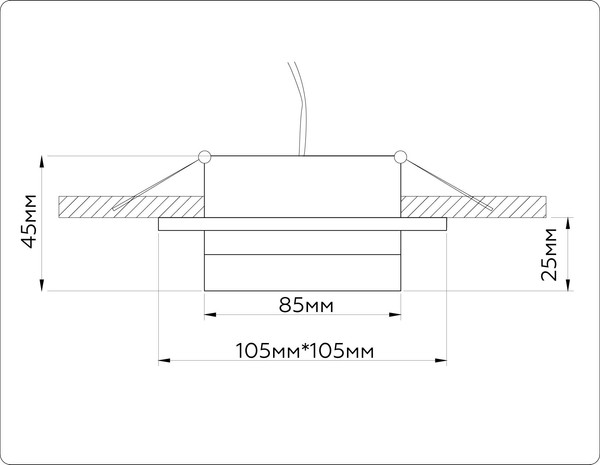 Точечный светильник Ambrella TN52422 BK/FR
