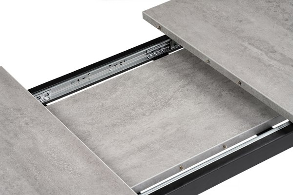 Обеденный стол Notta Колон Лофт 120 25 мм (бетон/черный матовый)