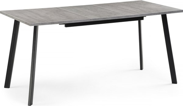 Обеденный стол Notta Колон Лофт 120 25 мм (бетон/черный матовый)