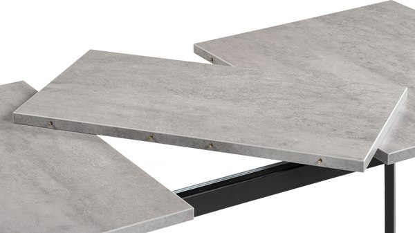 Обеденный стол Notta Колон Лофт 120 25 мм (бетон/черный матовый)