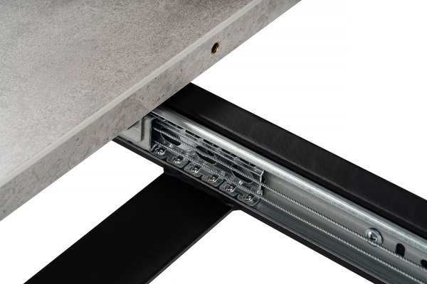 Обеденный стол Notta Колон Лофт 120 25 мм (бетон/черный матовый)