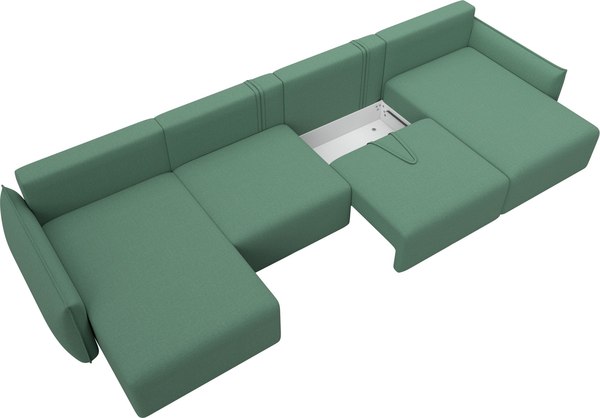 Диван П-образный Лига Диванов Лига-051 НПБ лонг / 128689