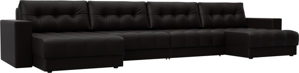 Диван П-образный Лига Диванов Лига-049 НПБ Лонг с декором - фото