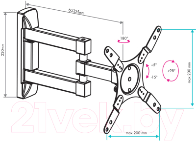 Кронштейн для телевизора VLK Trento-105