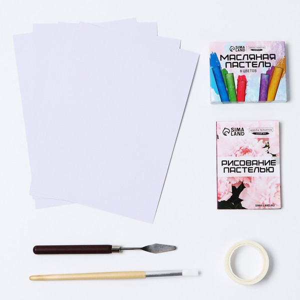 Набор для рисования Школа талантов Рисование пастелью. Пионы / 10291584