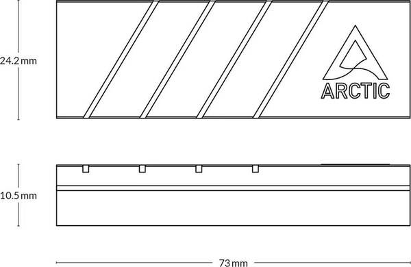 Радиатор для SSD Arctic Cooling M2 Pro Black (ACOTH00001A)