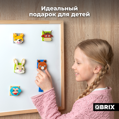 Конструктор QBRIX Kids Магнитики. Зверьки 30090