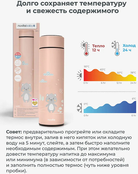 Термос для напитков Nuvita 4455 / NU-PPCP0057