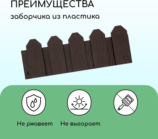 Изгородь декоративная Мастер Сад Дачник 18x300см 6 секций / 2152299