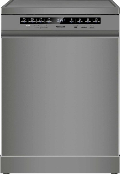 Посудомоечная машина Weissgauff DW 6038 D Dual Wash Silver - фото