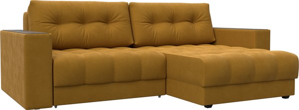 Диван угловой Лига Диванов Лига-049 НПБ универсальный с декором - фото