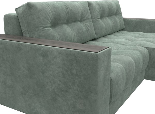 Диван угловой Лига Диванов Лига-049 НПБ универсальный с декором