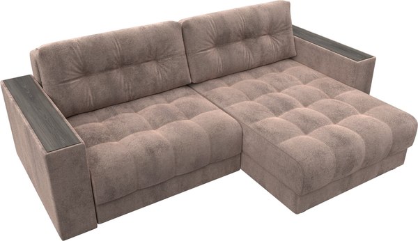 Диван угловой Лига Диванов Лига-049 НПБ универсальный с декором