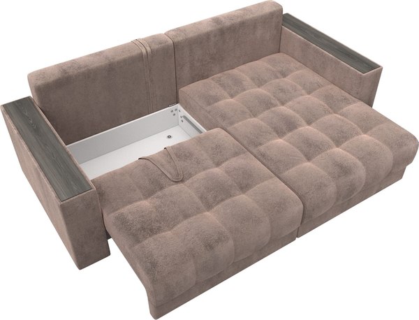 Диван угловой Лига Диванов Лига-049 НПБ универсальный с декором