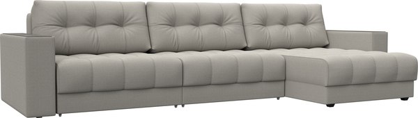 Диван угловой Лига Диванов Лига-049 НПБ Лонг универсальный с декором - фото